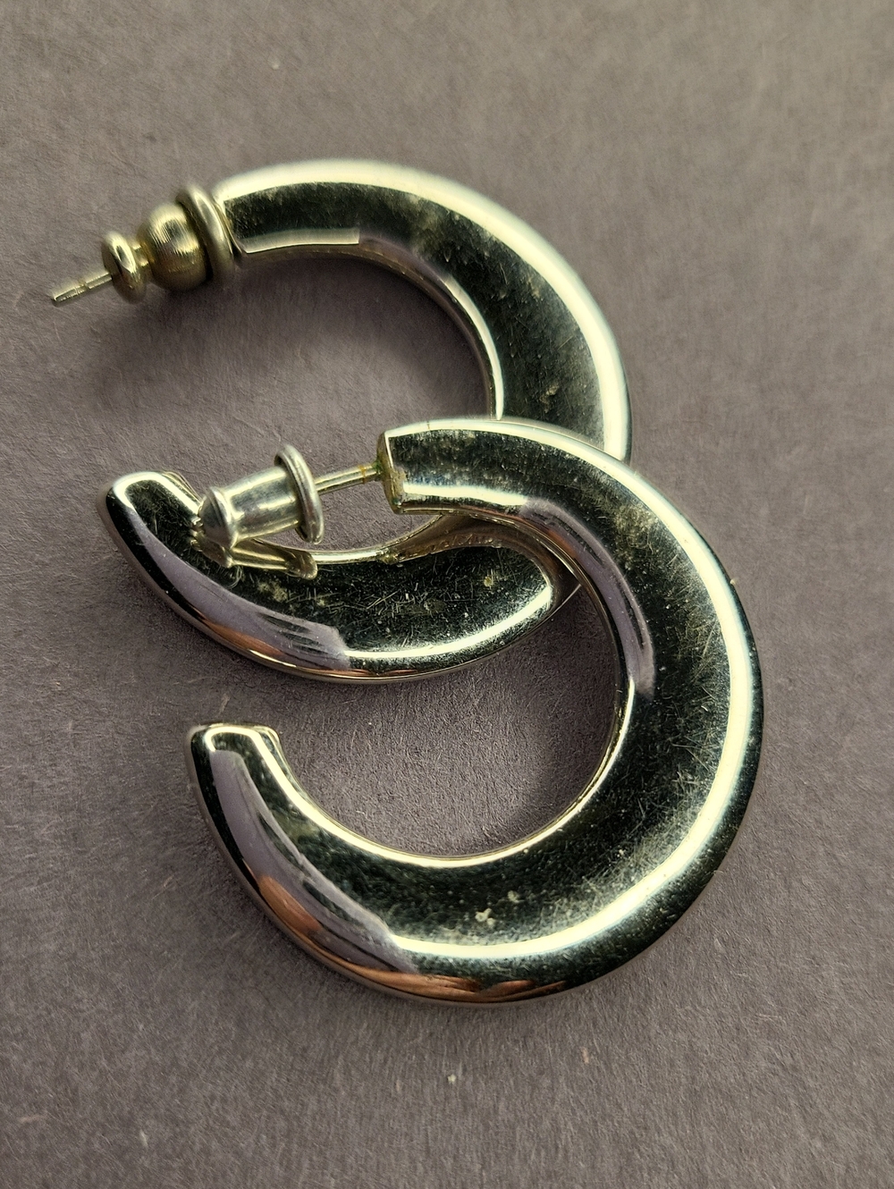 Chunky Crescent Hoop Earrings